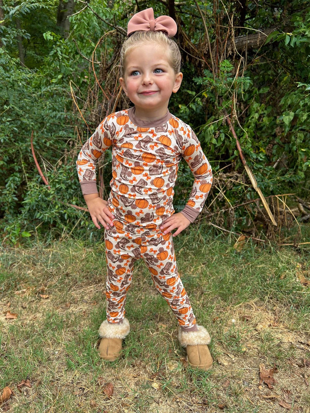 Howdy Pumpkin Bamboo Set (FINAL SALE) SIZES 18/24M, 4YR