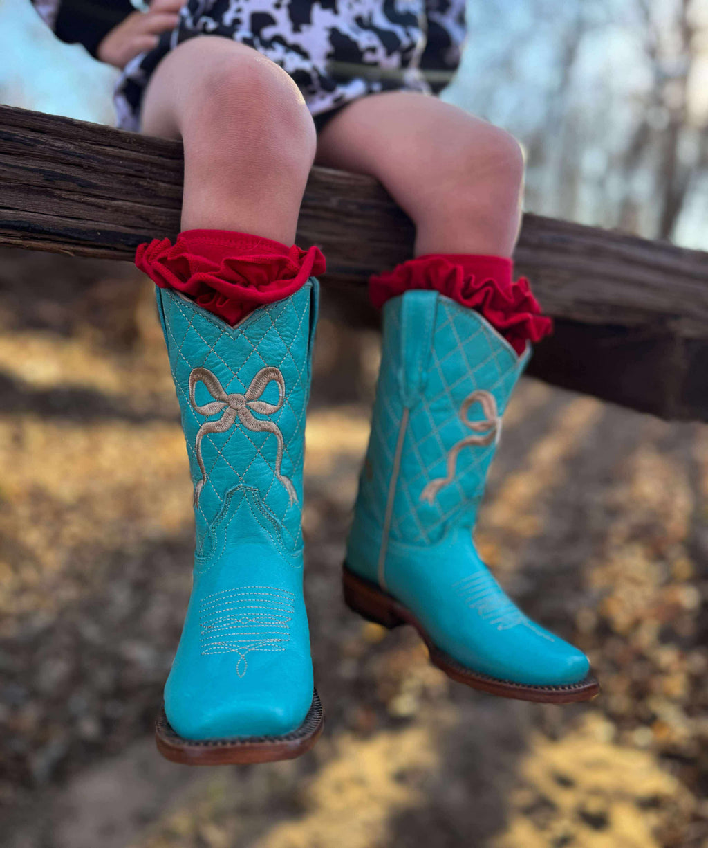 Turquoise Bow Tanner Mark Boots