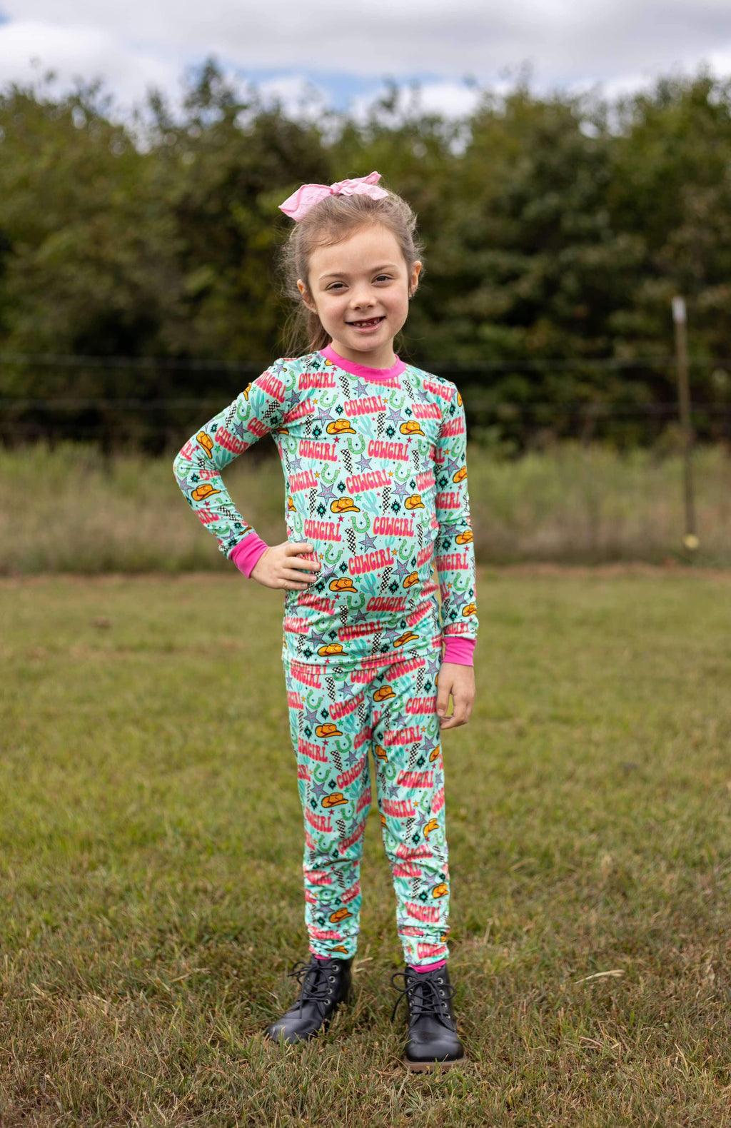 18/24 Months Neon Cowgirl Bamboo Set (FINAL SALE)
