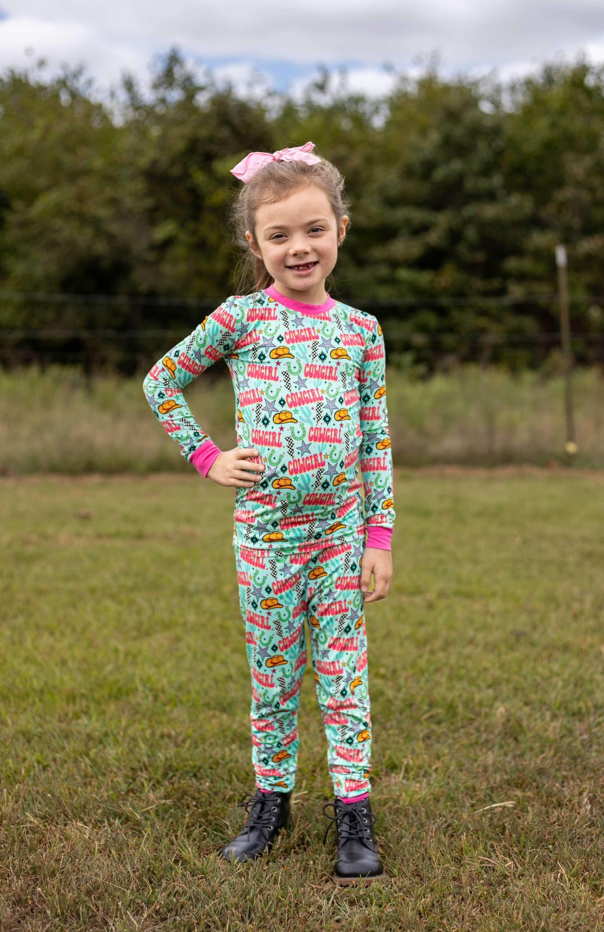 18/24 Months Neon Cowgirl Bamboo Set (FINAL SALE)