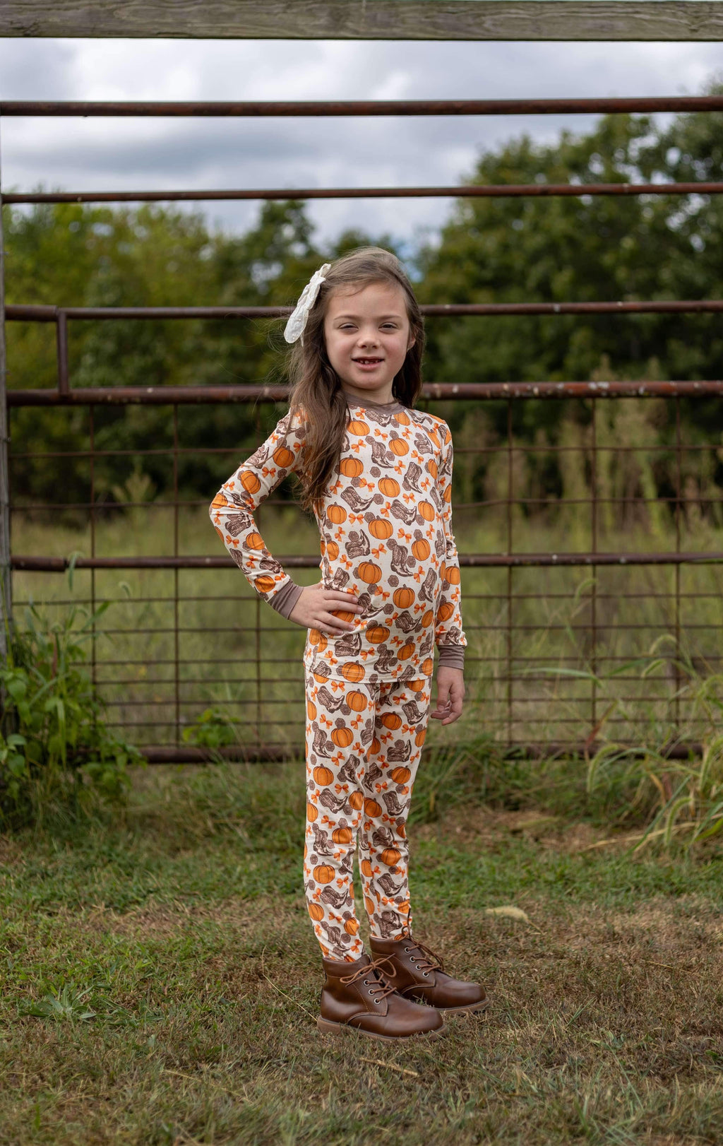 Howdy Pumpkin Bamboo Set (FINAL SALE) SIZES 18/24M, 4YR