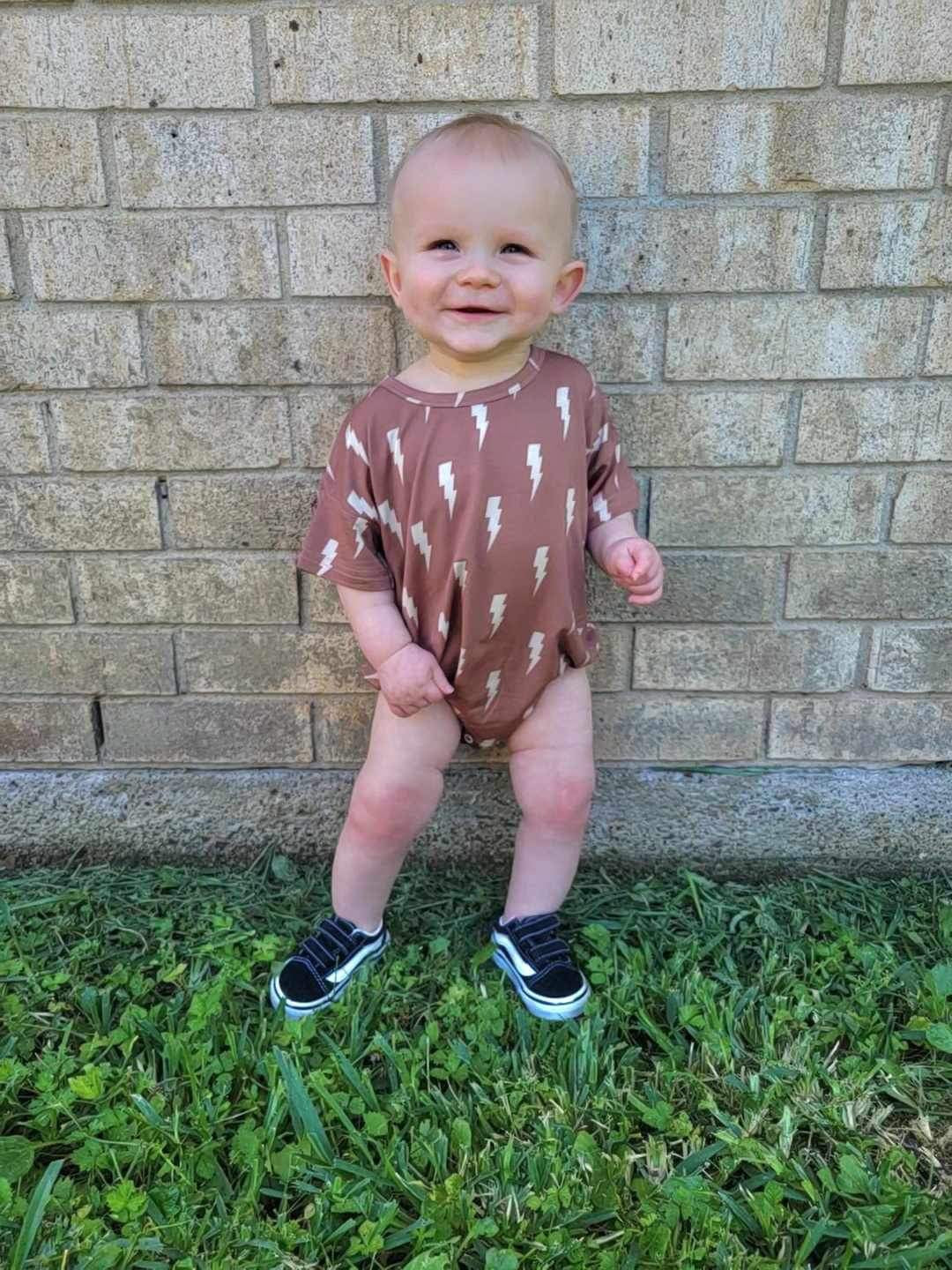 Rust Bolts Oversized Bamboo Romper (FINAL SALE)