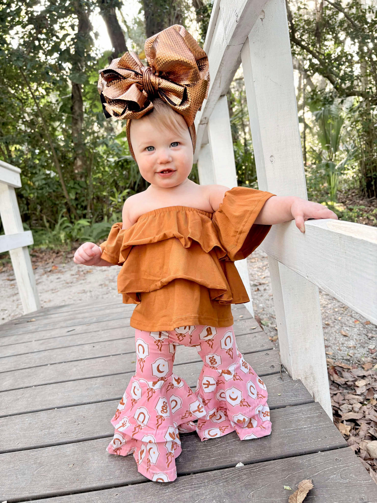 Pink Pony Double Bell Bottoms