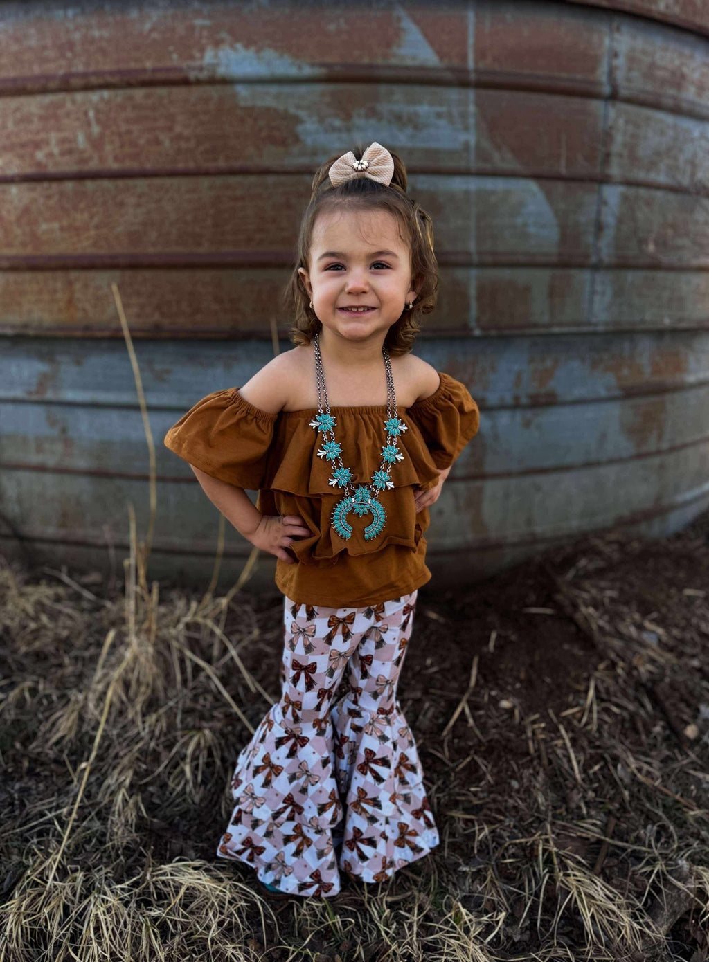 Honey Bow Double Bell Bottoms