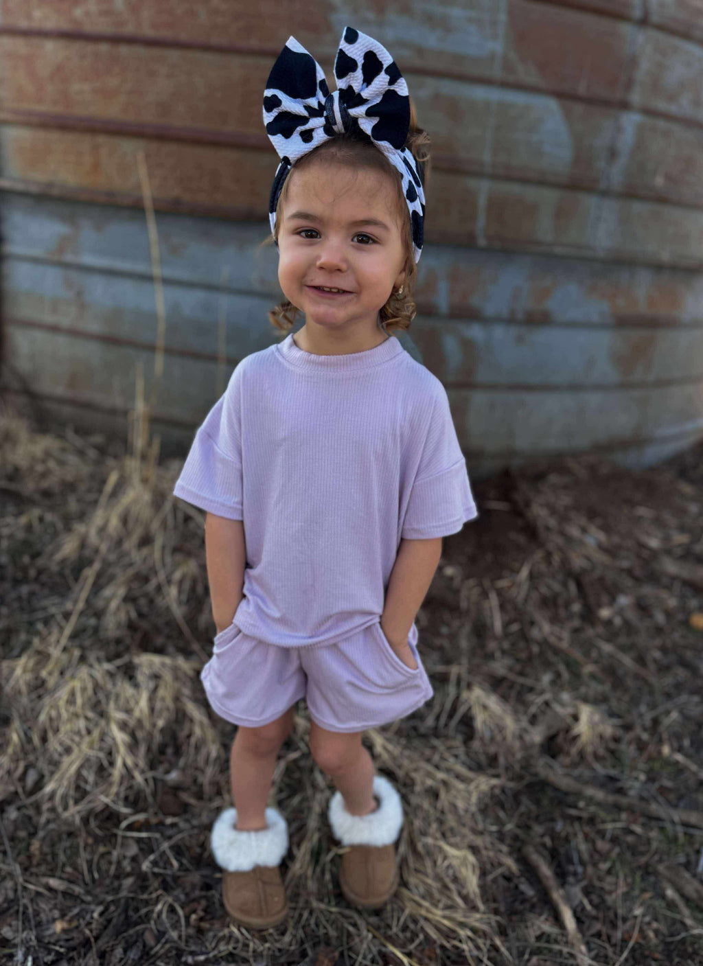 Kids lavender short set