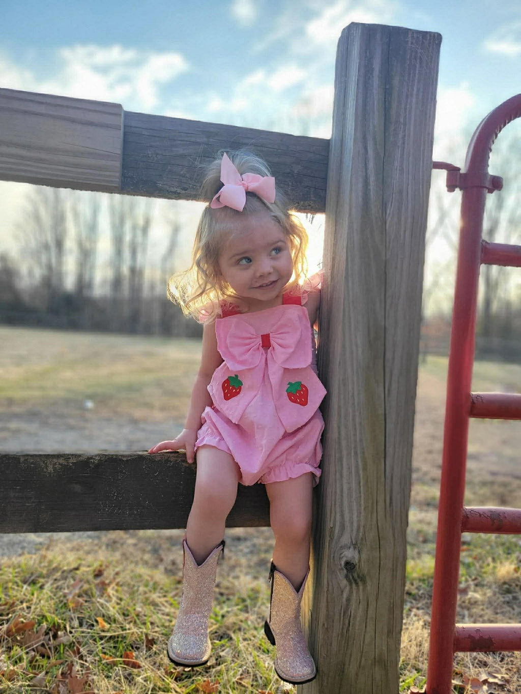 Strawberry Smocked Romper
