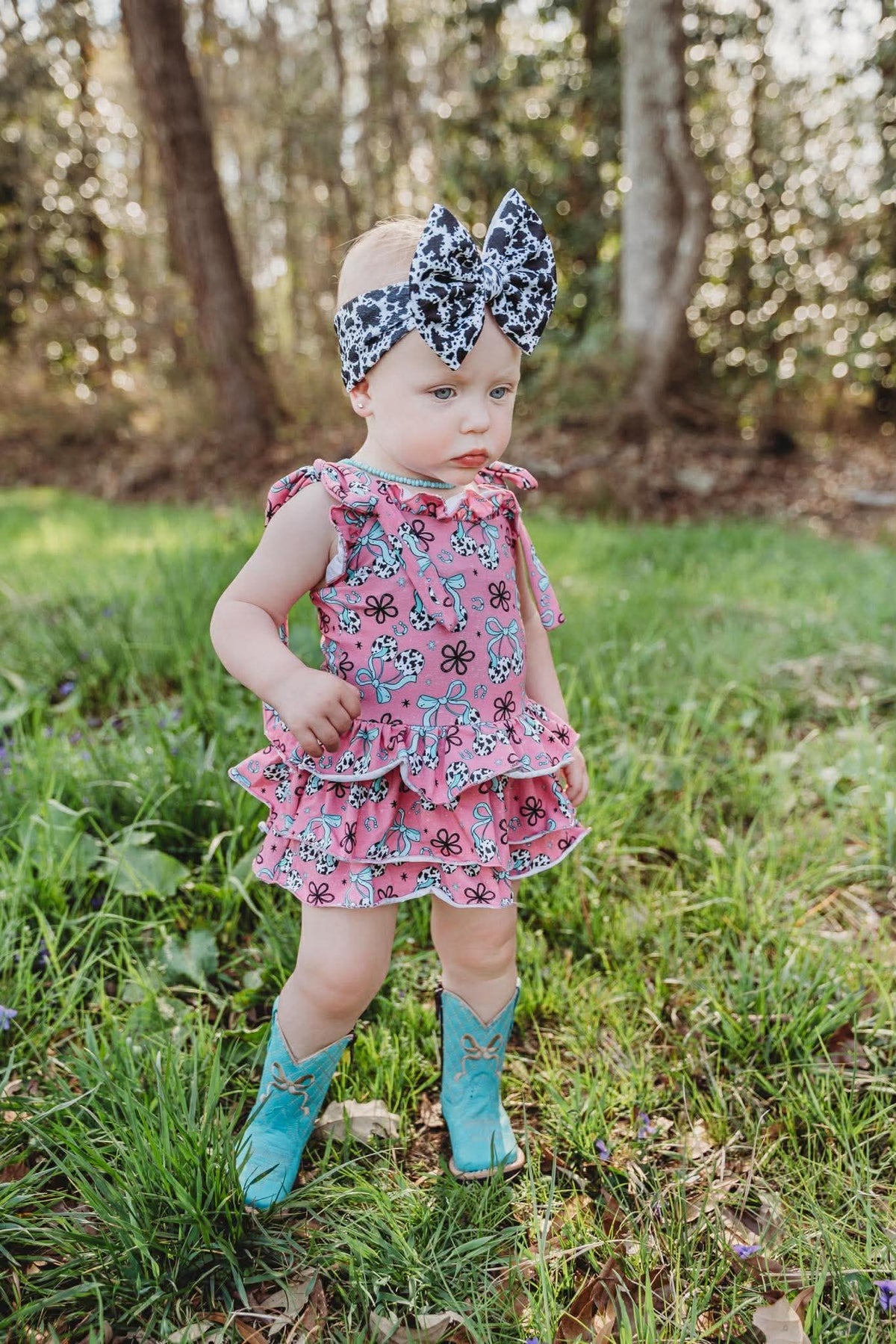 Turquoise Bow Tanner Mark Boots