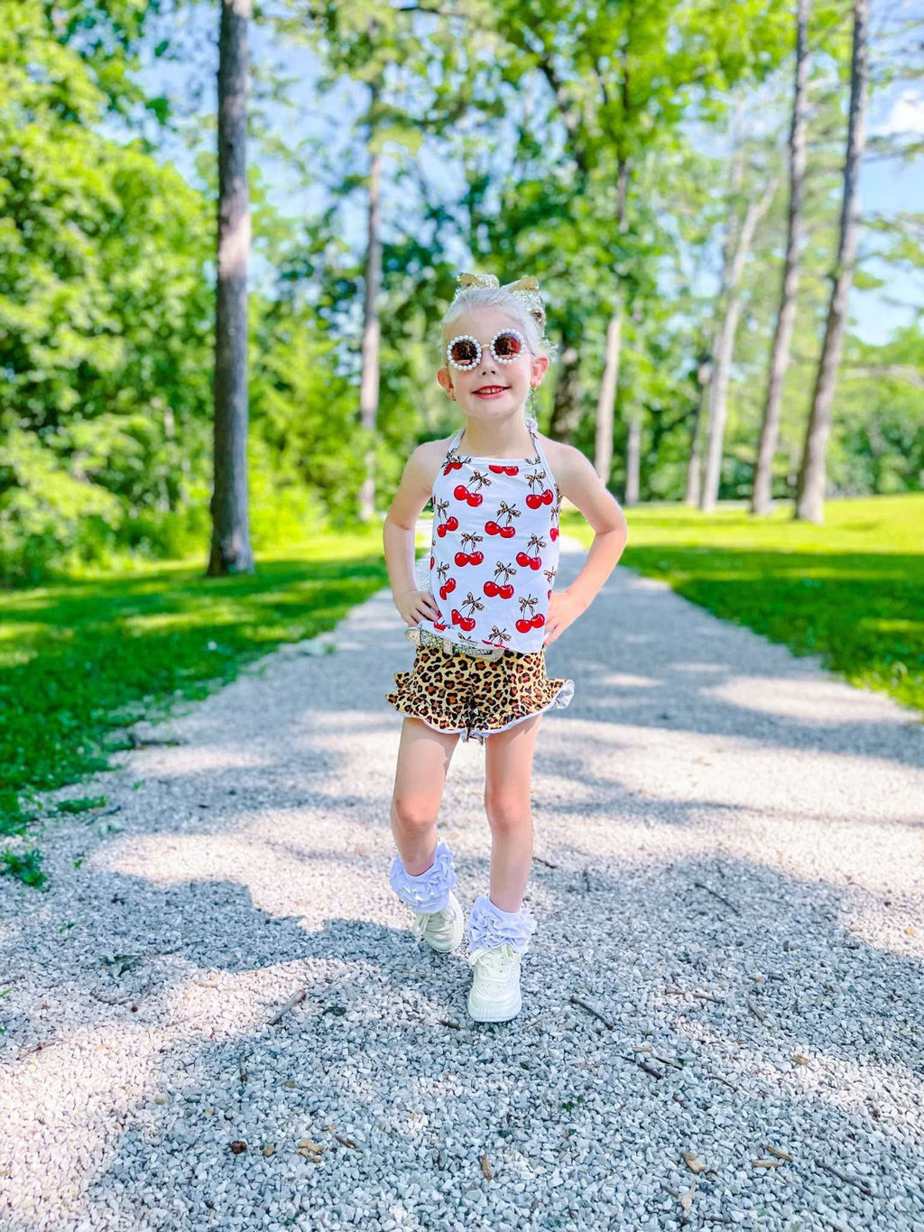 Girls 10/12 Cherry-licious Swing Top (FINAL SALE)
