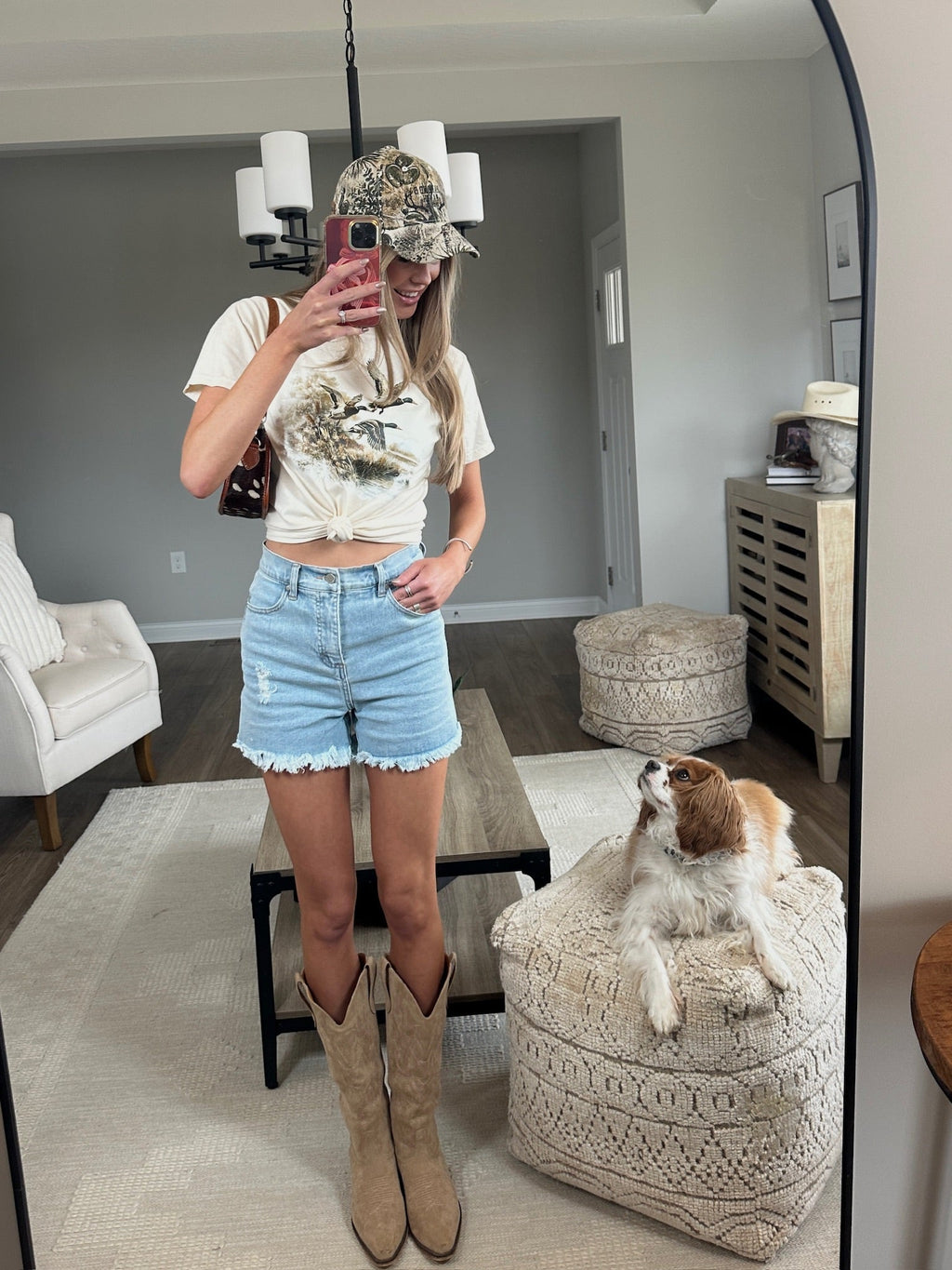 Brooke High Waisted Denim Shorts