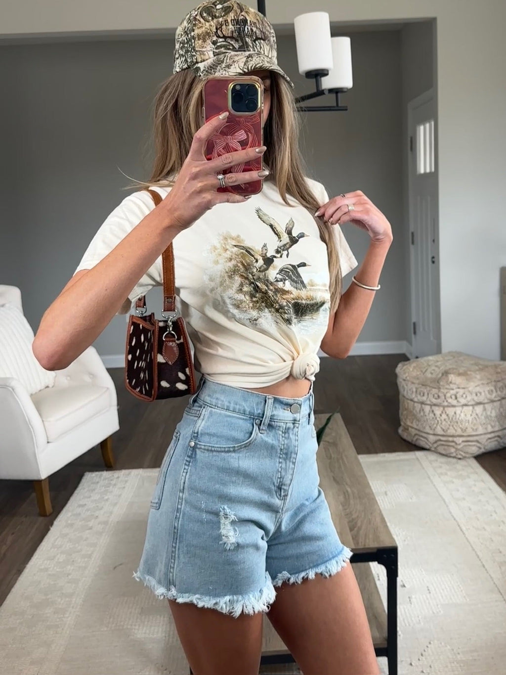 Brooke High Waisted Denim Shorts