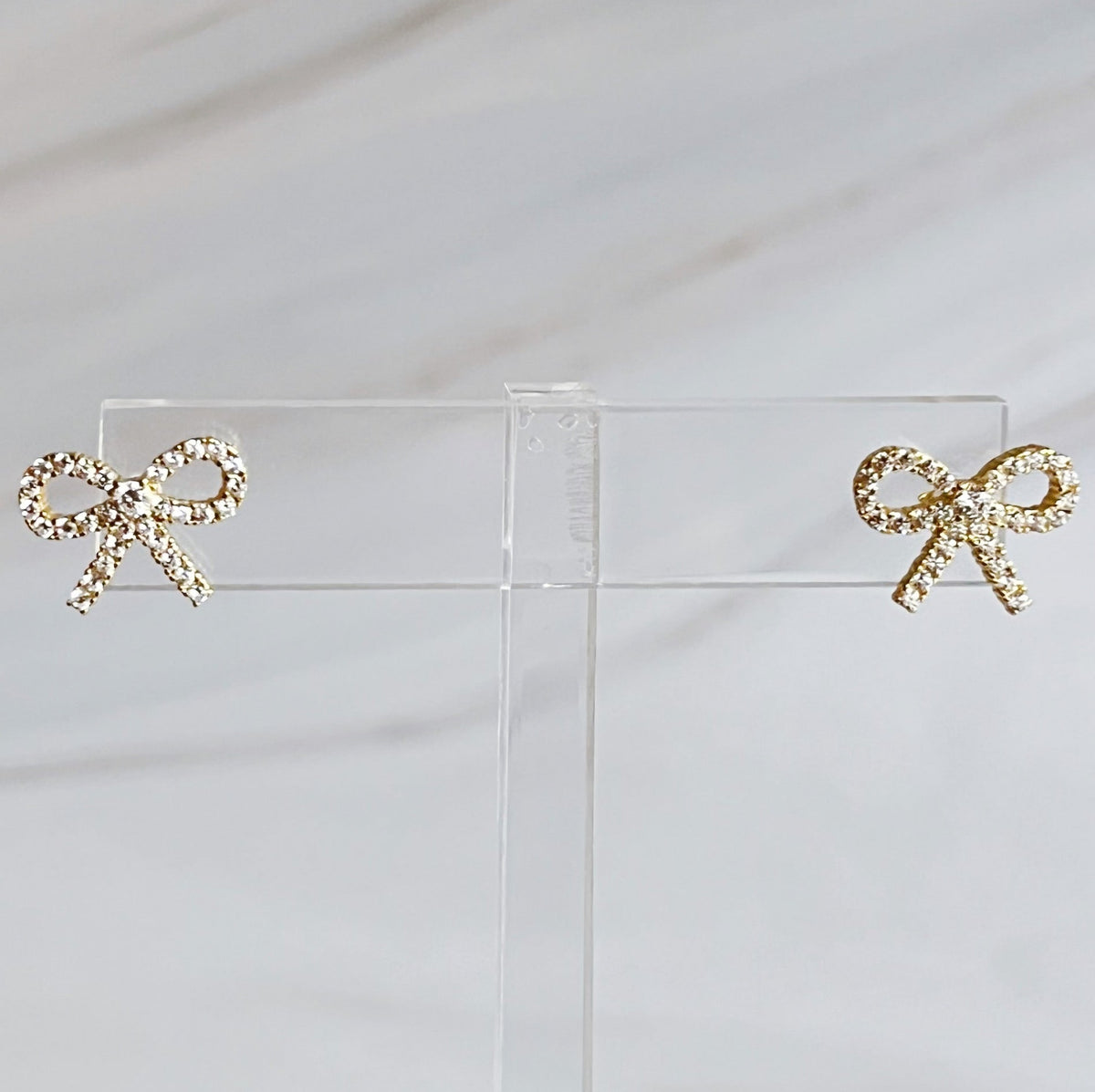 Shine Mini Bow Sterling Silver Earrings