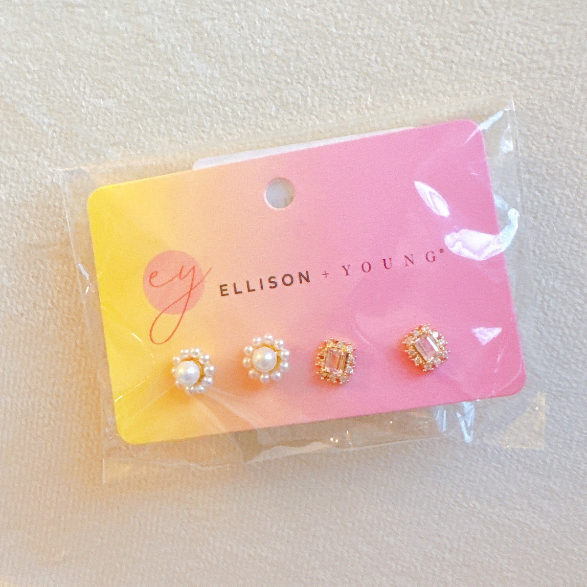 Mini Beauty Flower Stud Earrings Set Of 2