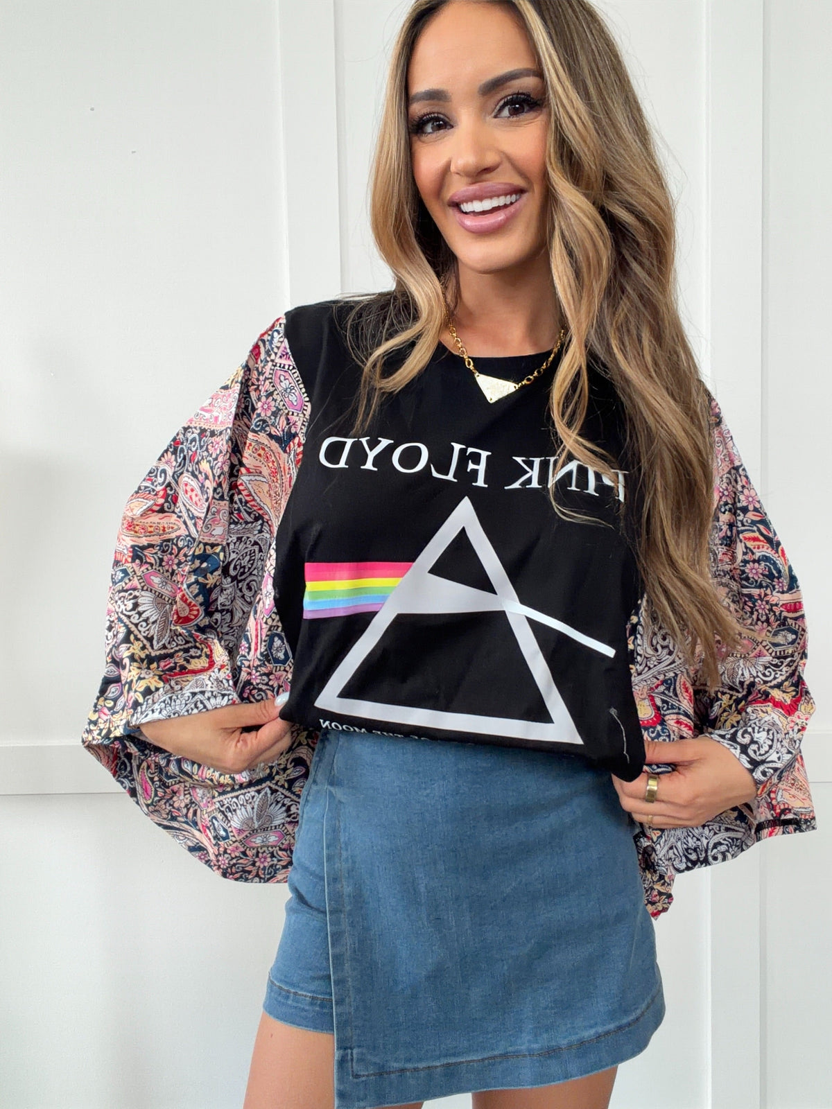 Midnight Prism Kantha Styled Top