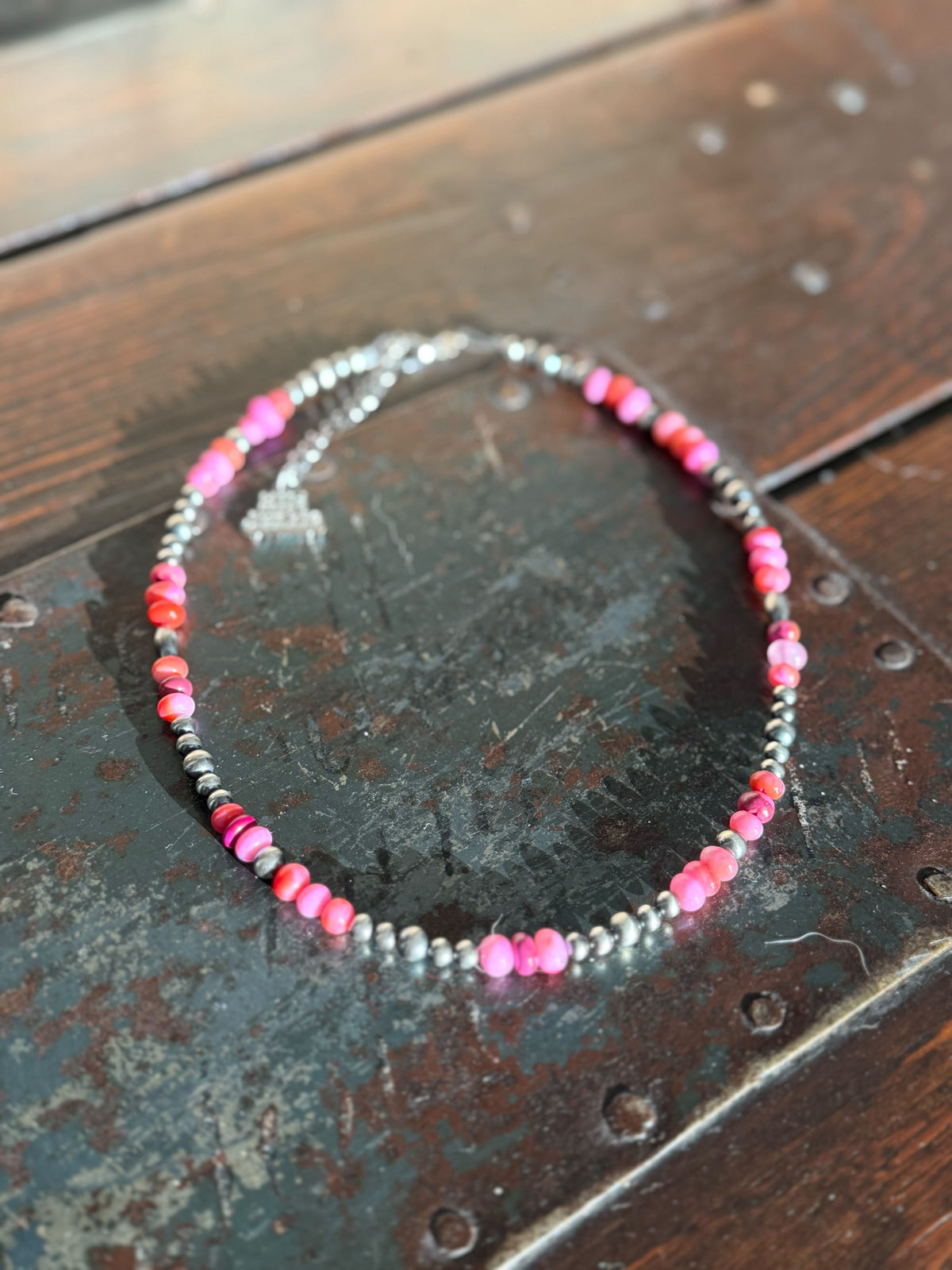 Sterling Silver Desert Candy Beaded Choker