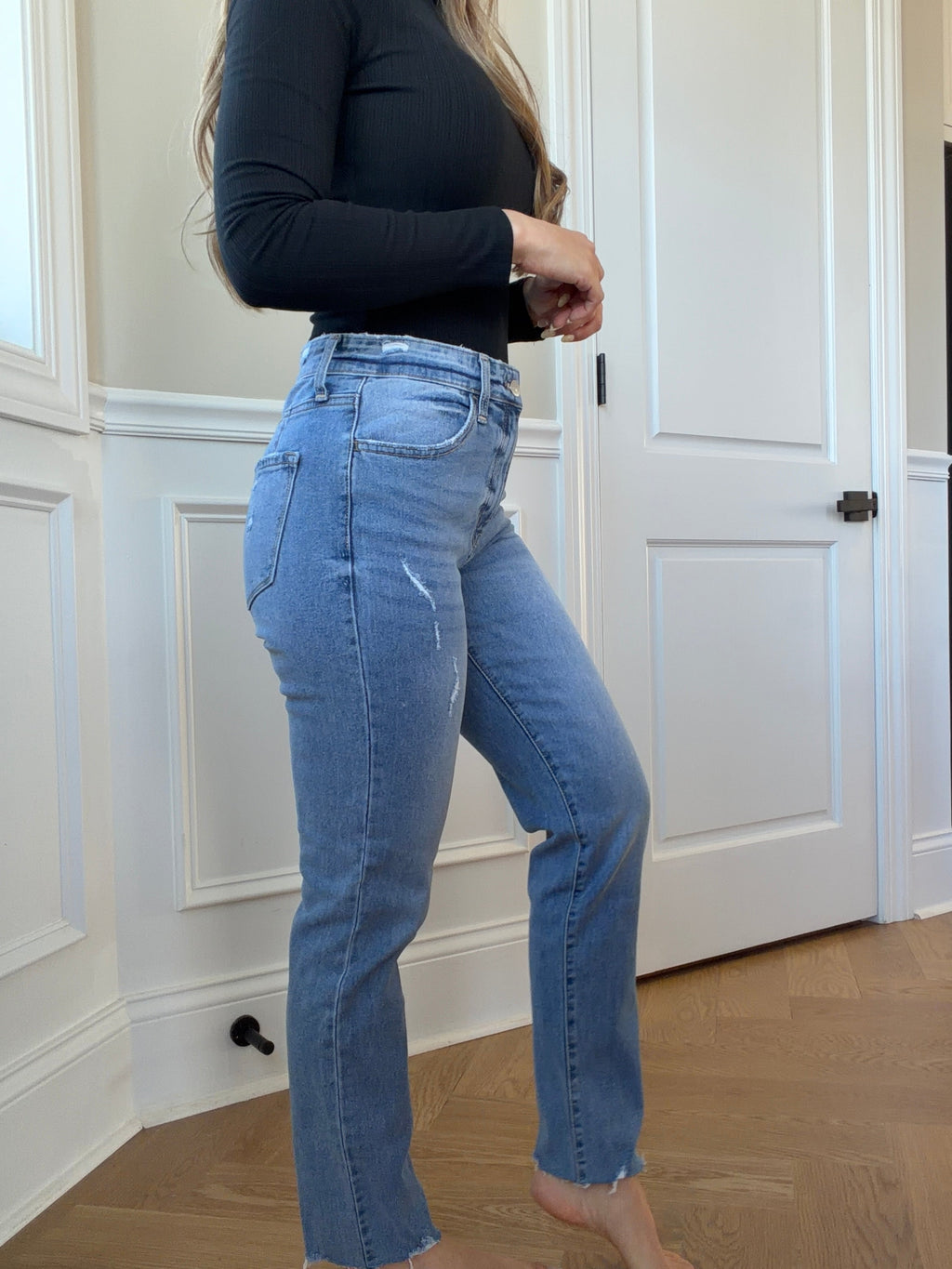 Holly High Rise Straight Leg Jeans