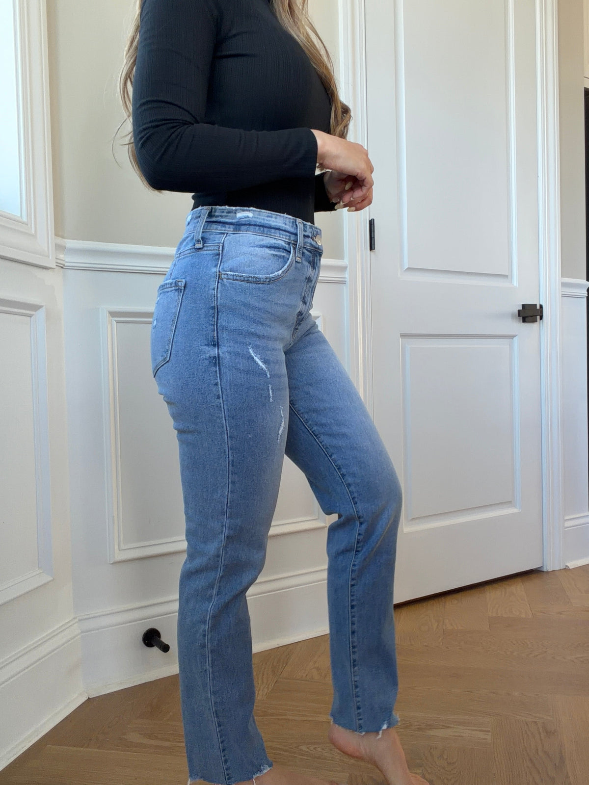 Holly High Rise Straight Leg Jeans