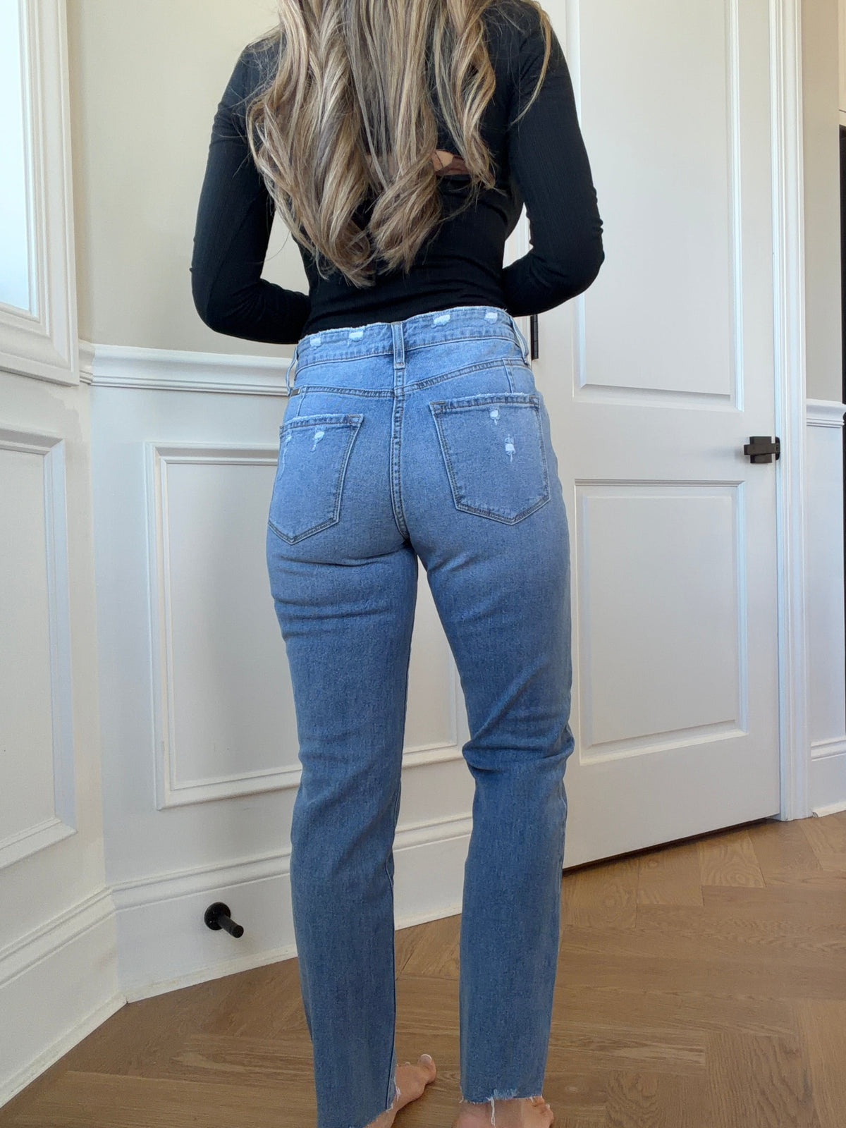 Holly High Rise Straight Leg Jeans