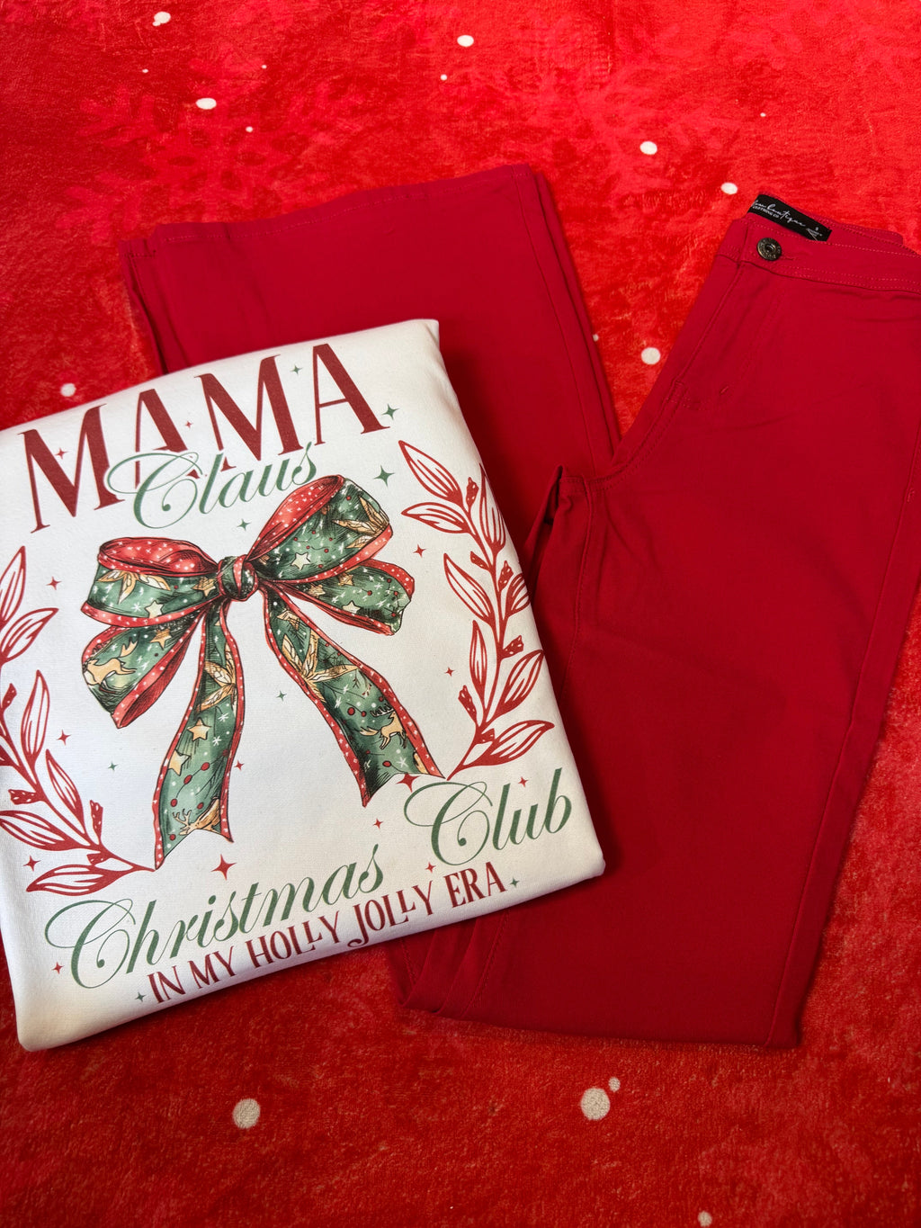 North Pole Mom Flare Bundle - (1 Fiona Flare + 1 North Pole Mom Crewneck)