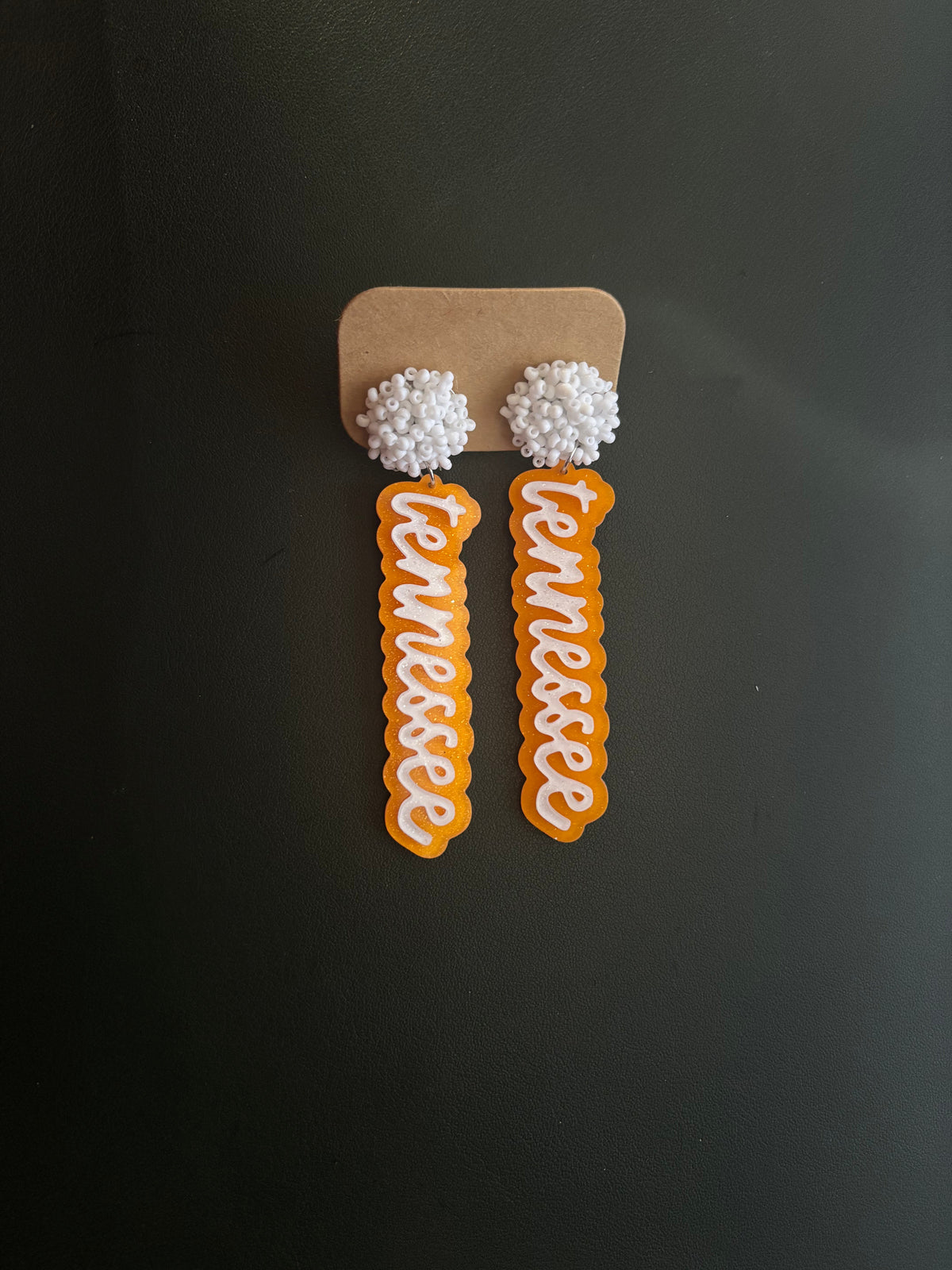 Tennessee Pom Pom Drop Earrings