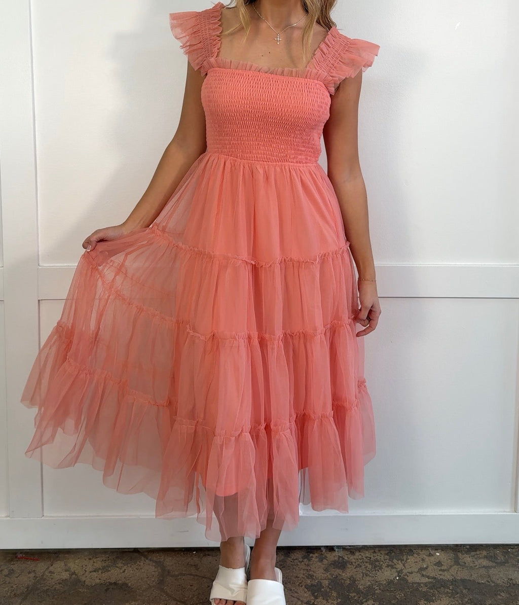 Tea Time Tulle Midi Dress
