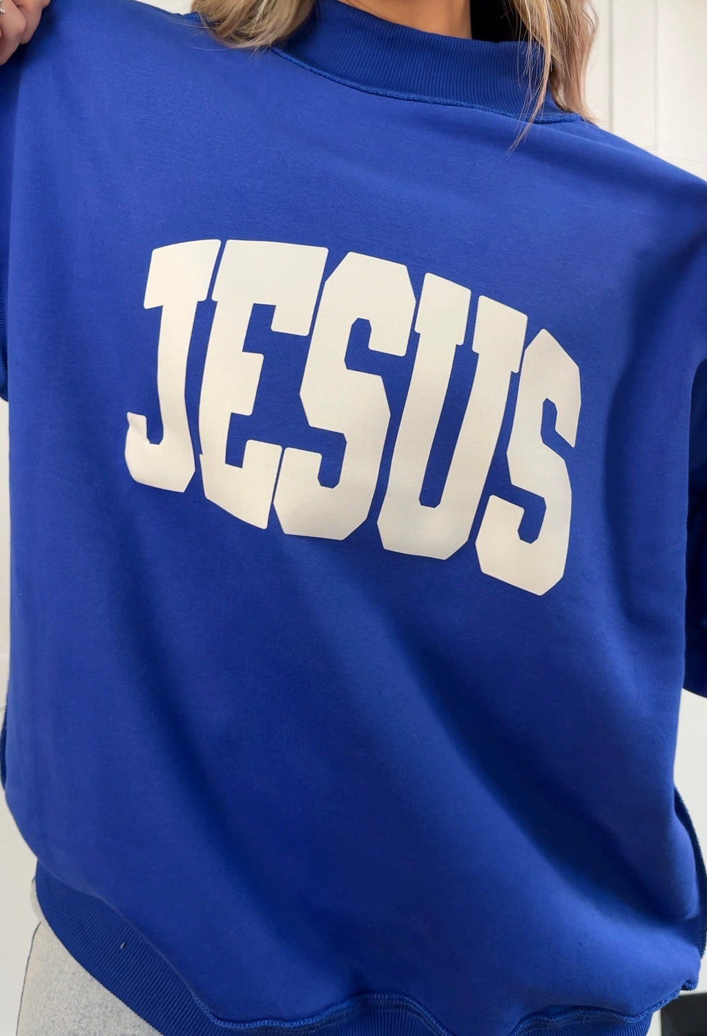 Tilly Jesus Reversible Oversized Mockneck Crew
