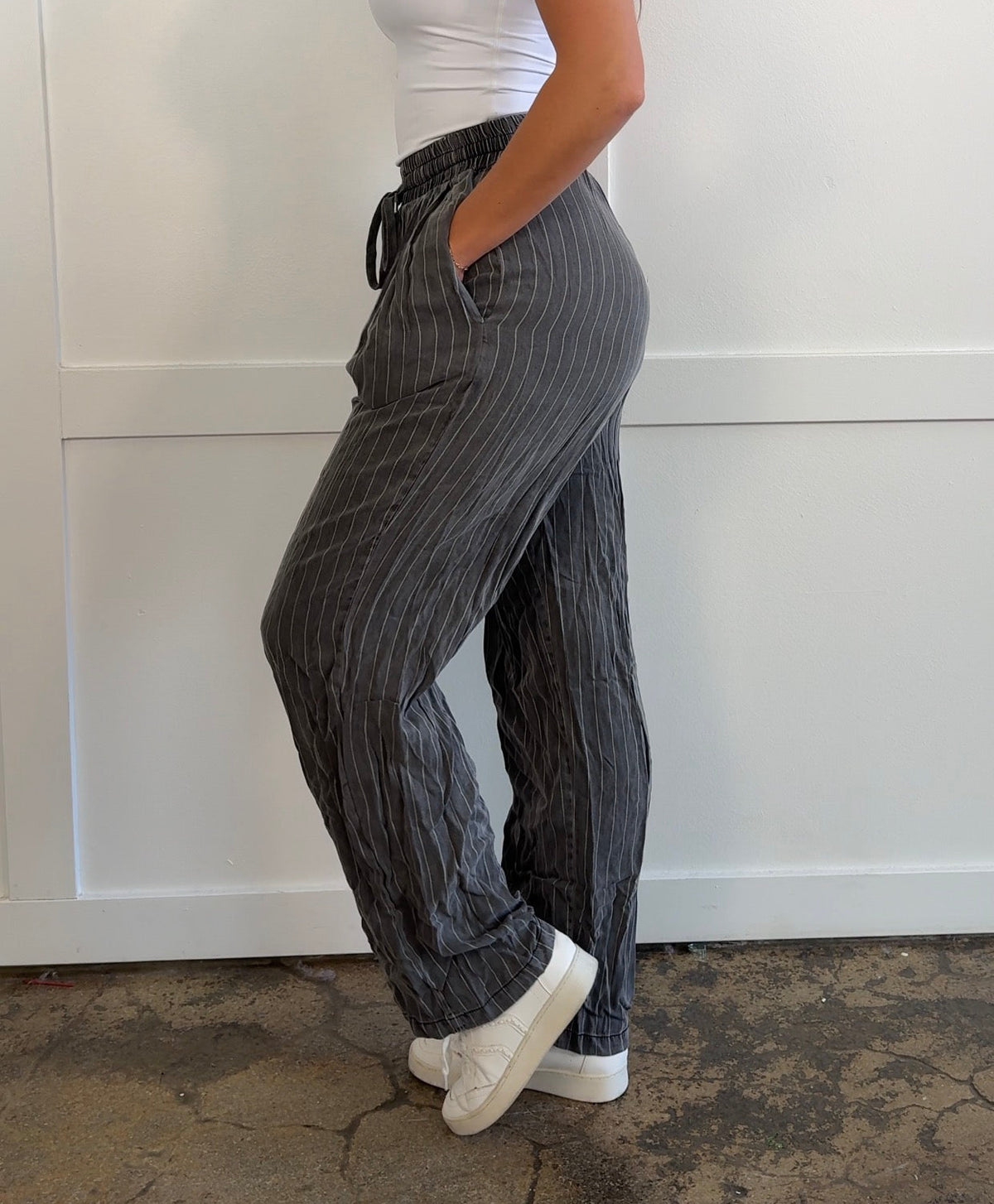 Tate Striped Straight Leg Pants