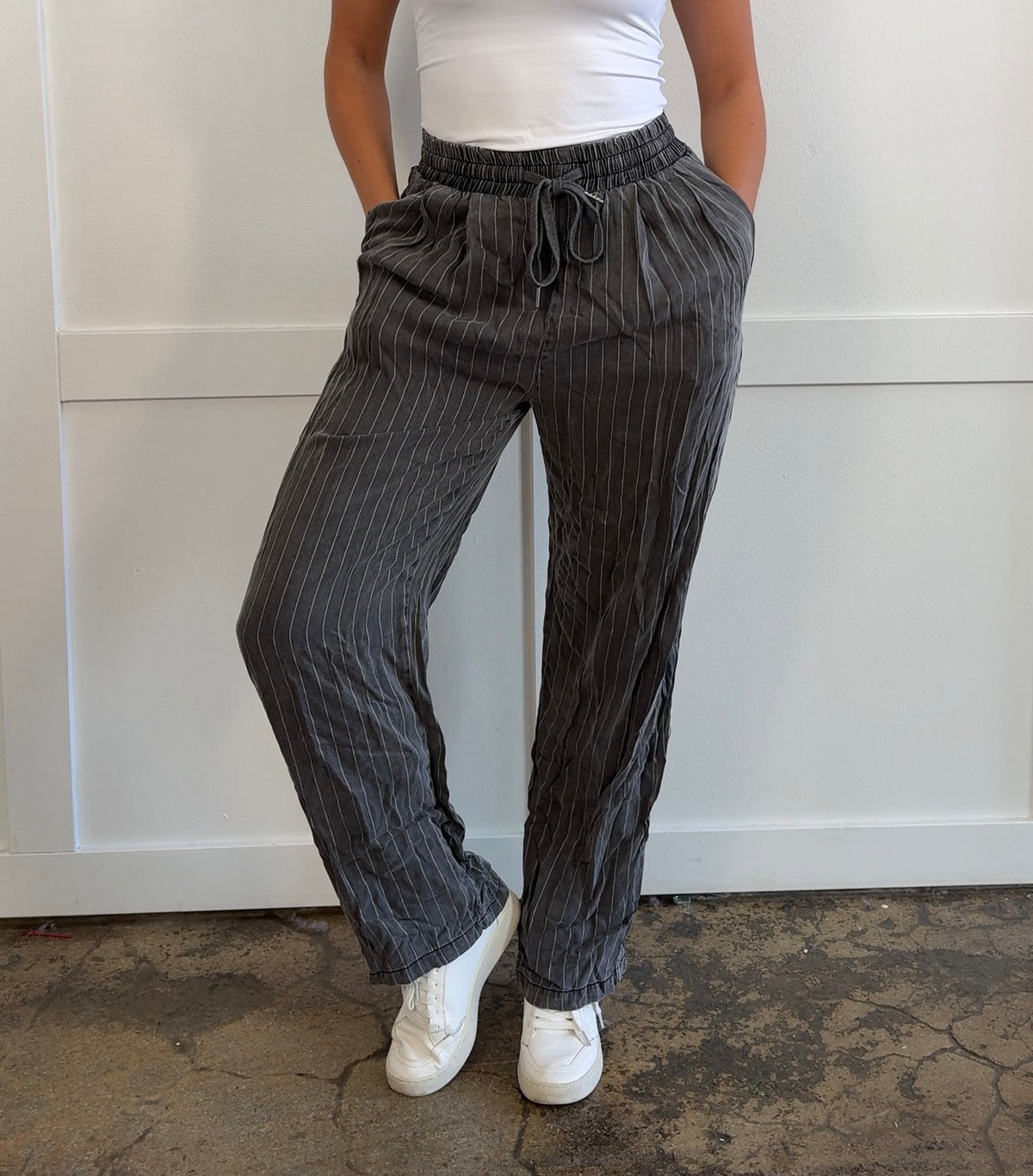 Tate Striped Straight Leg Pants