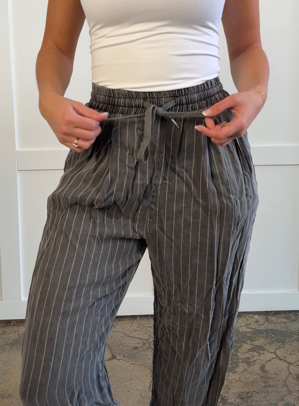 Tate Striped Straight Leg Pants