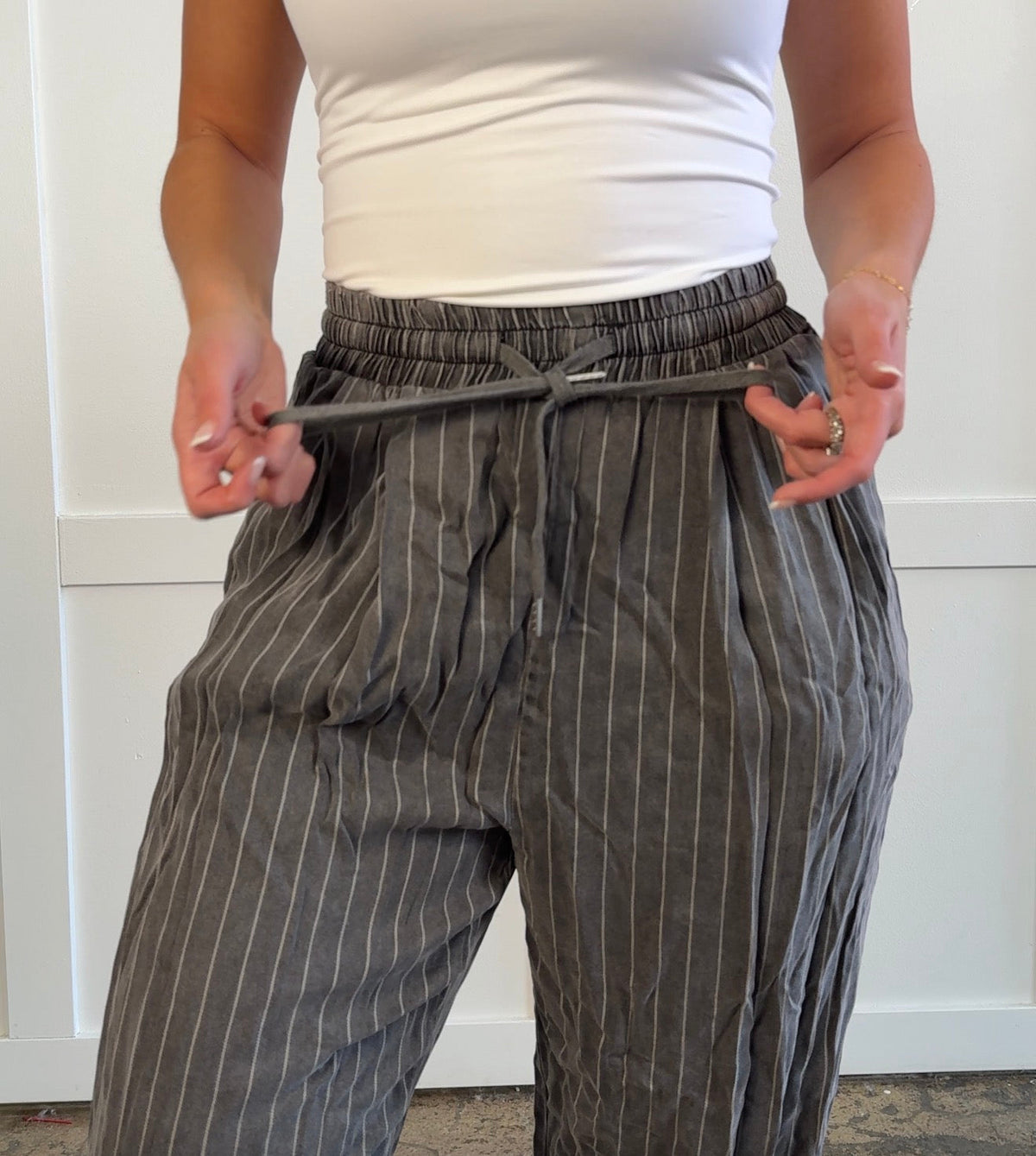Tate Striped Straight Leg Pants
