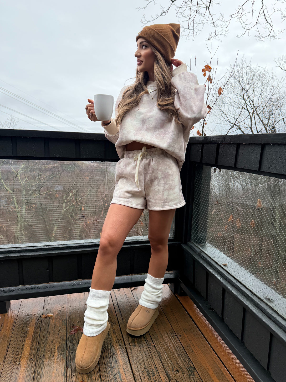 Aspen Pines Beige Camo Crewneck