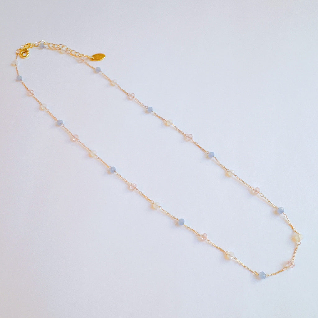Pastel Water Drop Chain Necklace