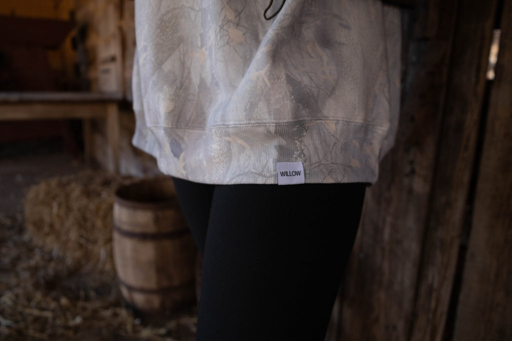 Tilly Oversized Light Camo Mockneck Crew