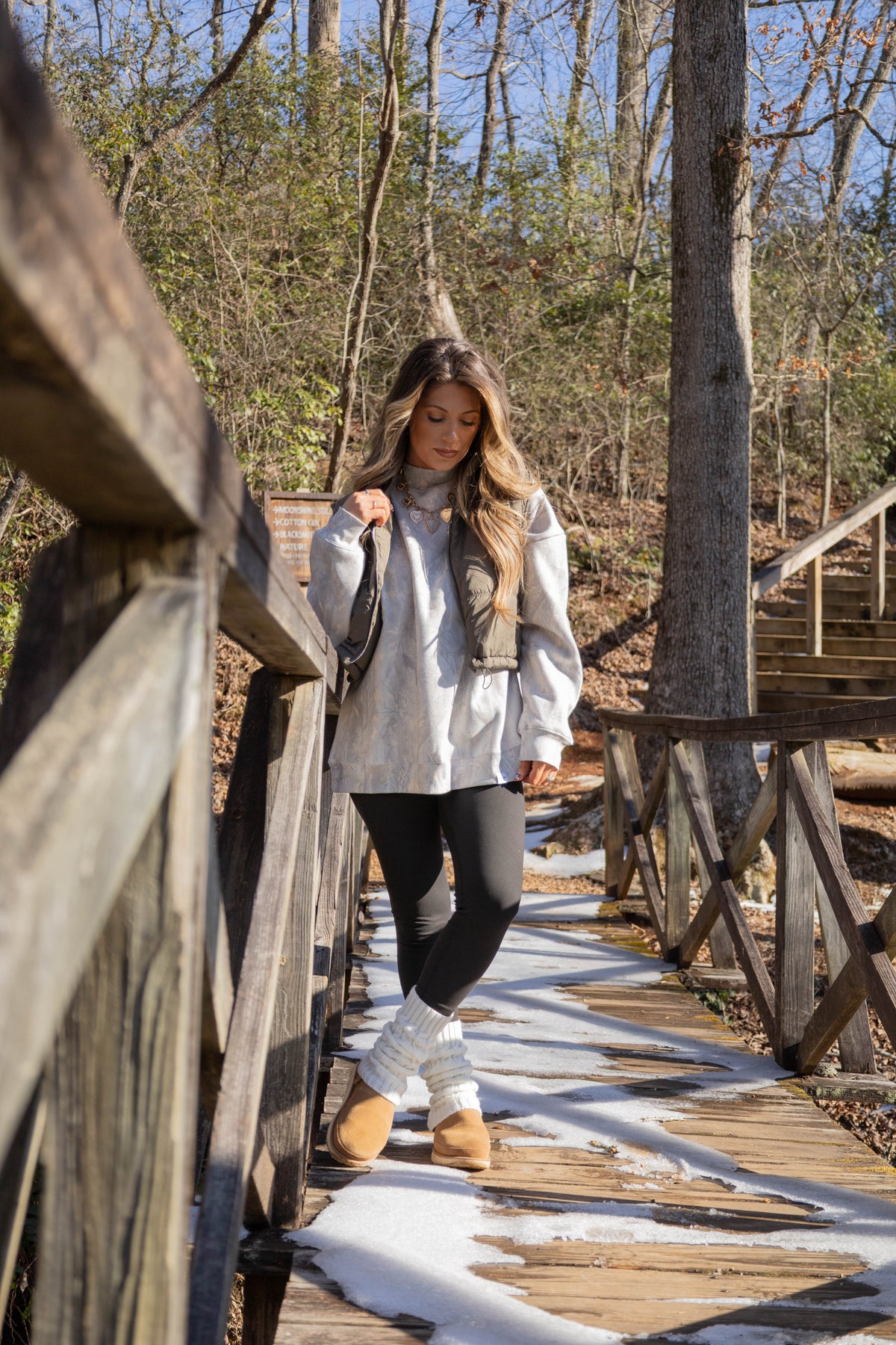 Tilly Oversized Light Camo Mockneck Crew
