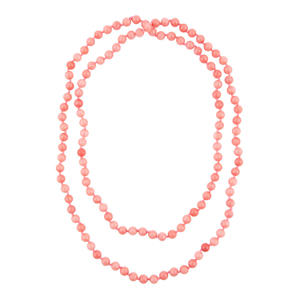 Immeasurable Pink Jade Wrap Necklace