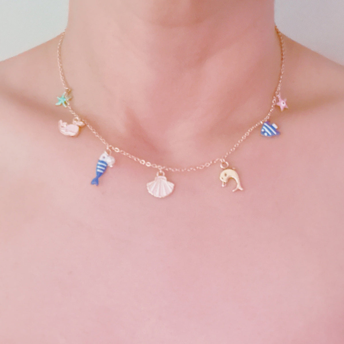 Ocean Friends Charm Necklace – Sea Life Vibes