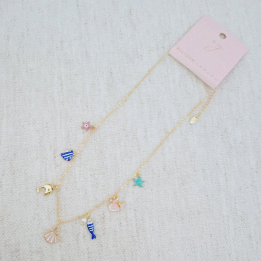 Ocean Friends Charm Necklace – Sea Life Vibes