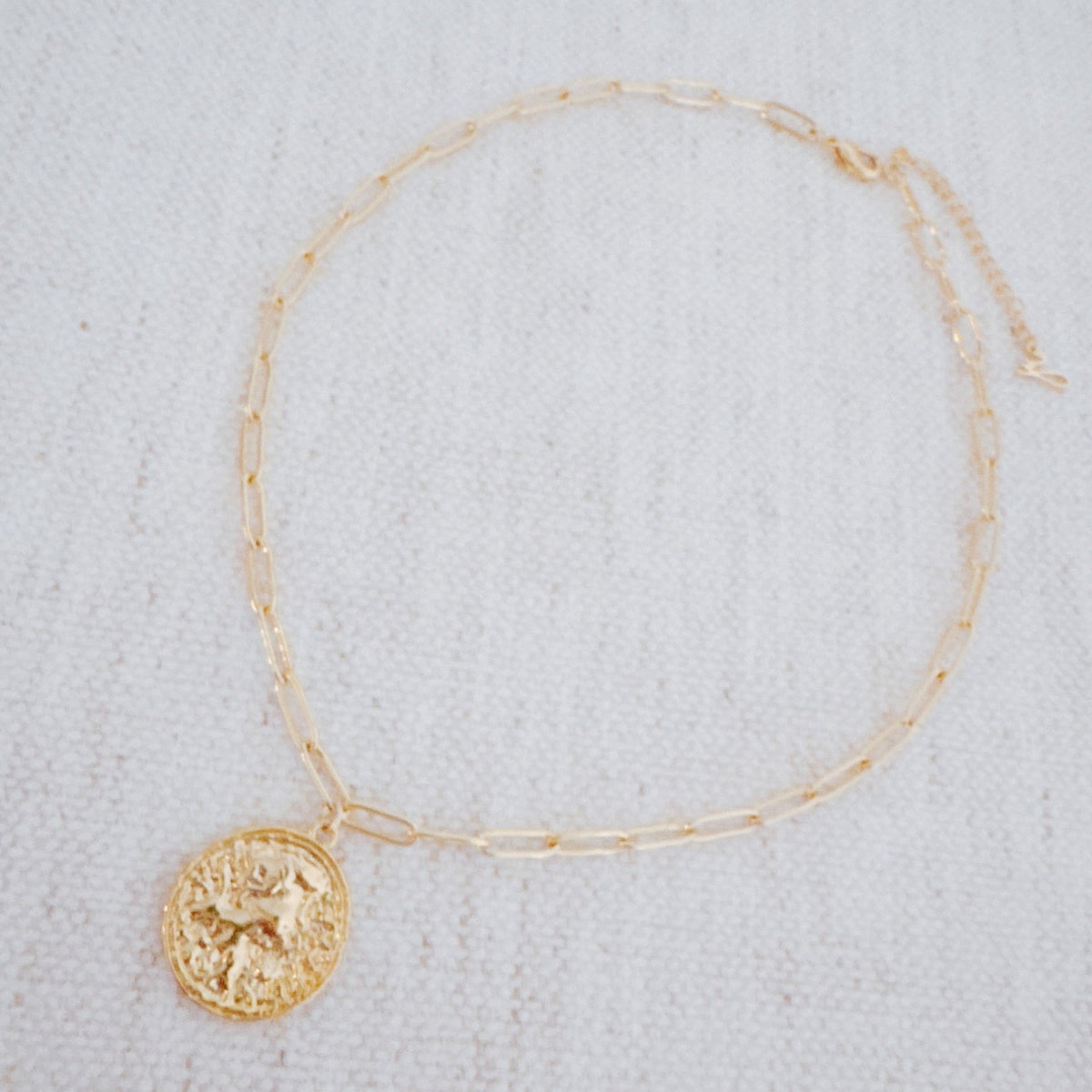 Old World Coin Link Chain Necklace