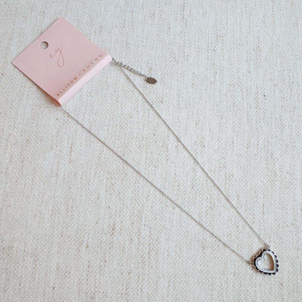 Preciously Scallop Edged Heart Necklace
