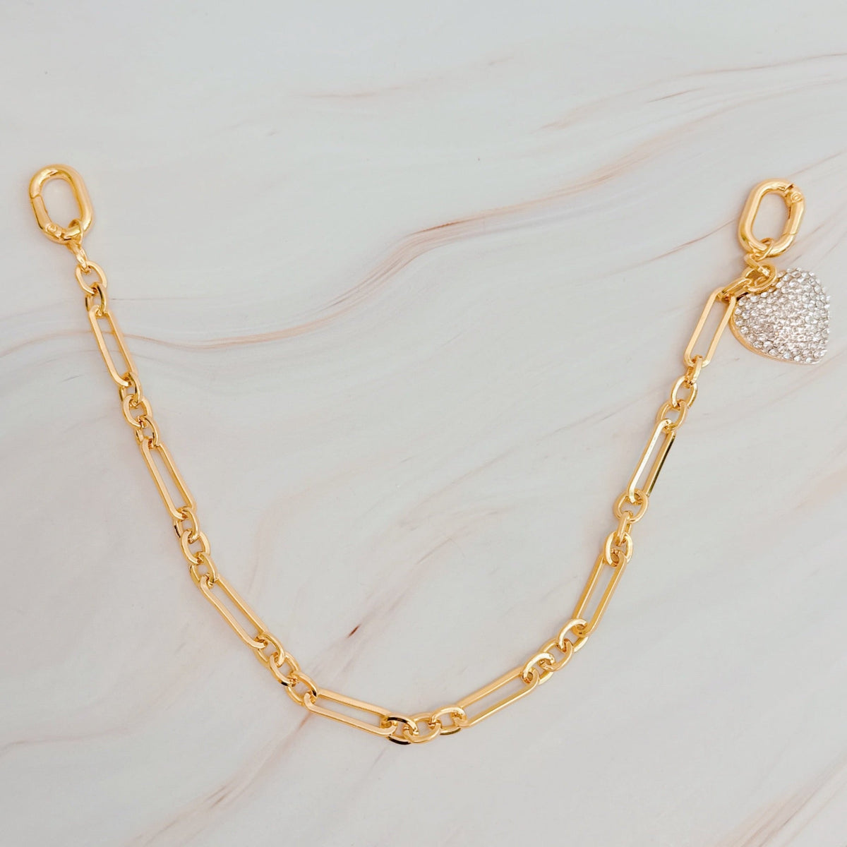 Sparkly Big Heart Bag Charm