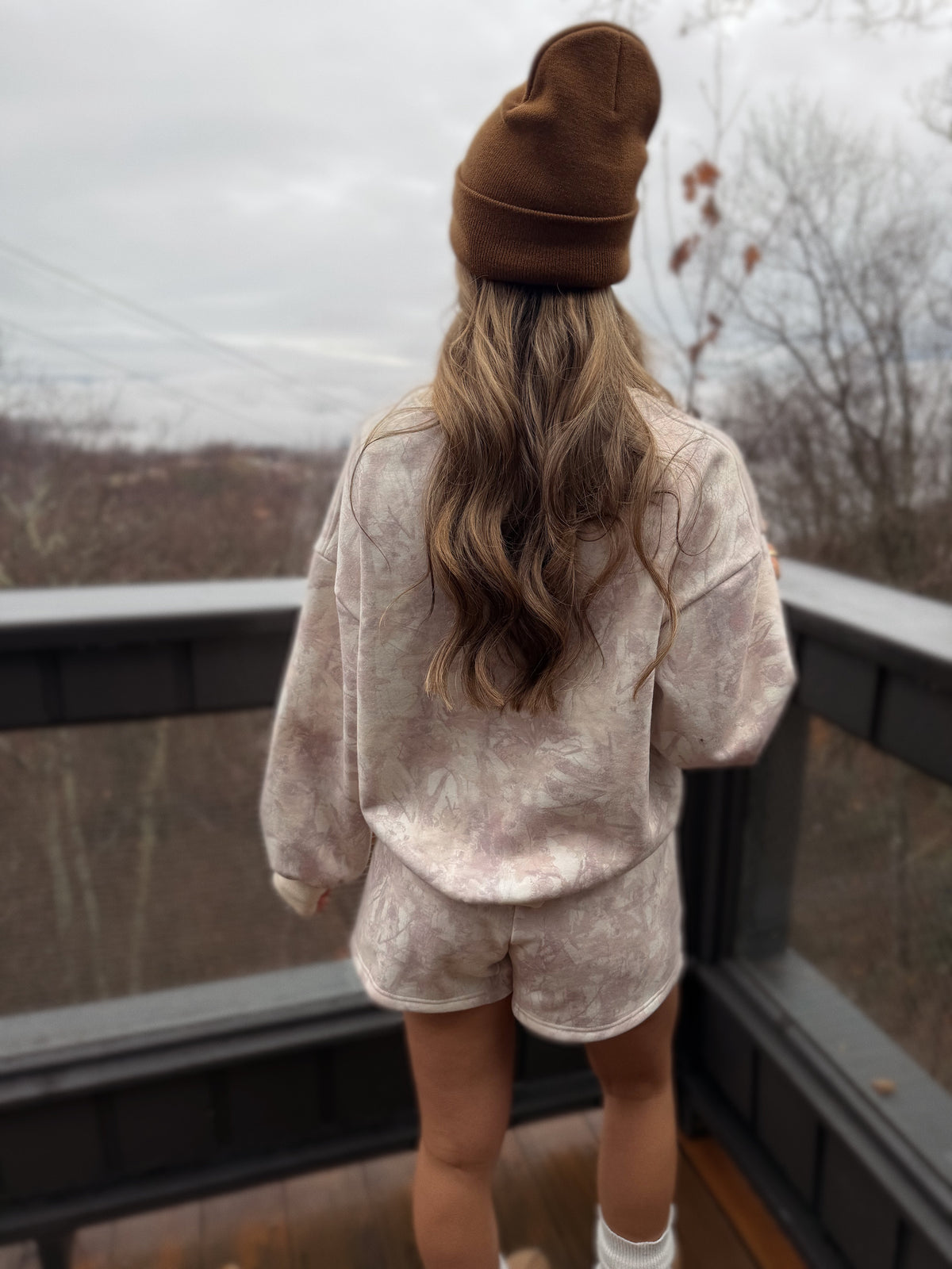 Aspen Pines Beige Camo Crewneck