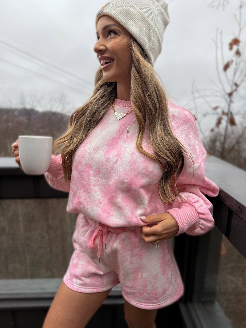 Aspen Pines Pink Camo Crewneck