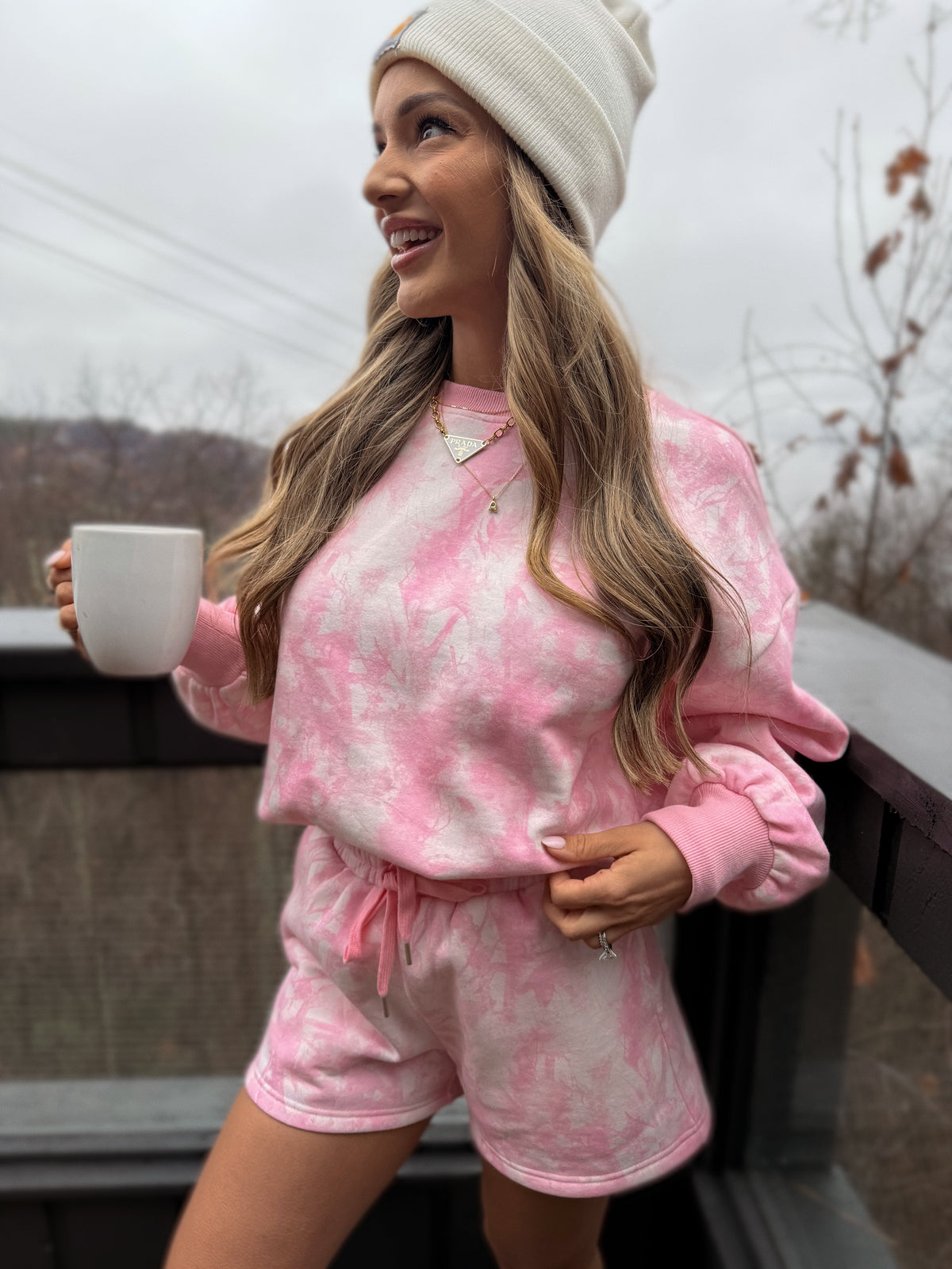 Aspen Pines Pink Camo Crewneck