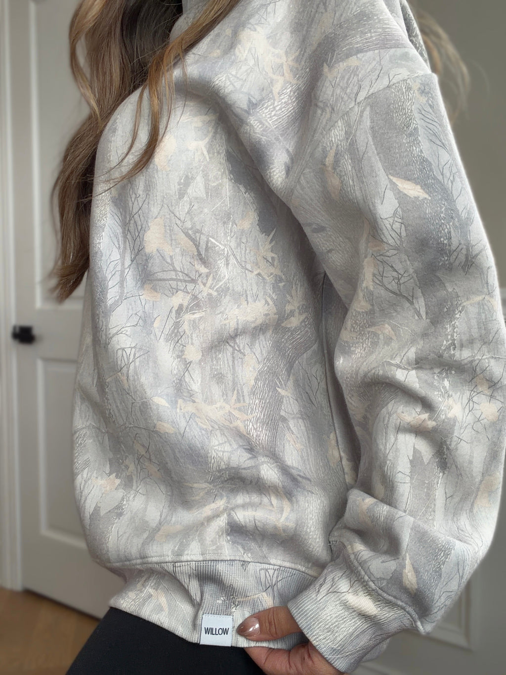 Tilly Oversized Light Camo Mockneck Crew