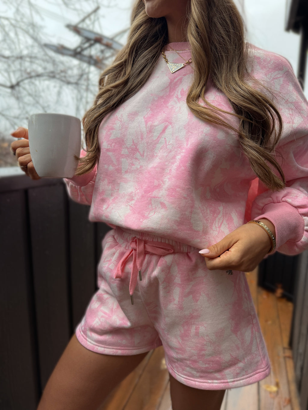 Aspen Pines Pink Camo Crewneck