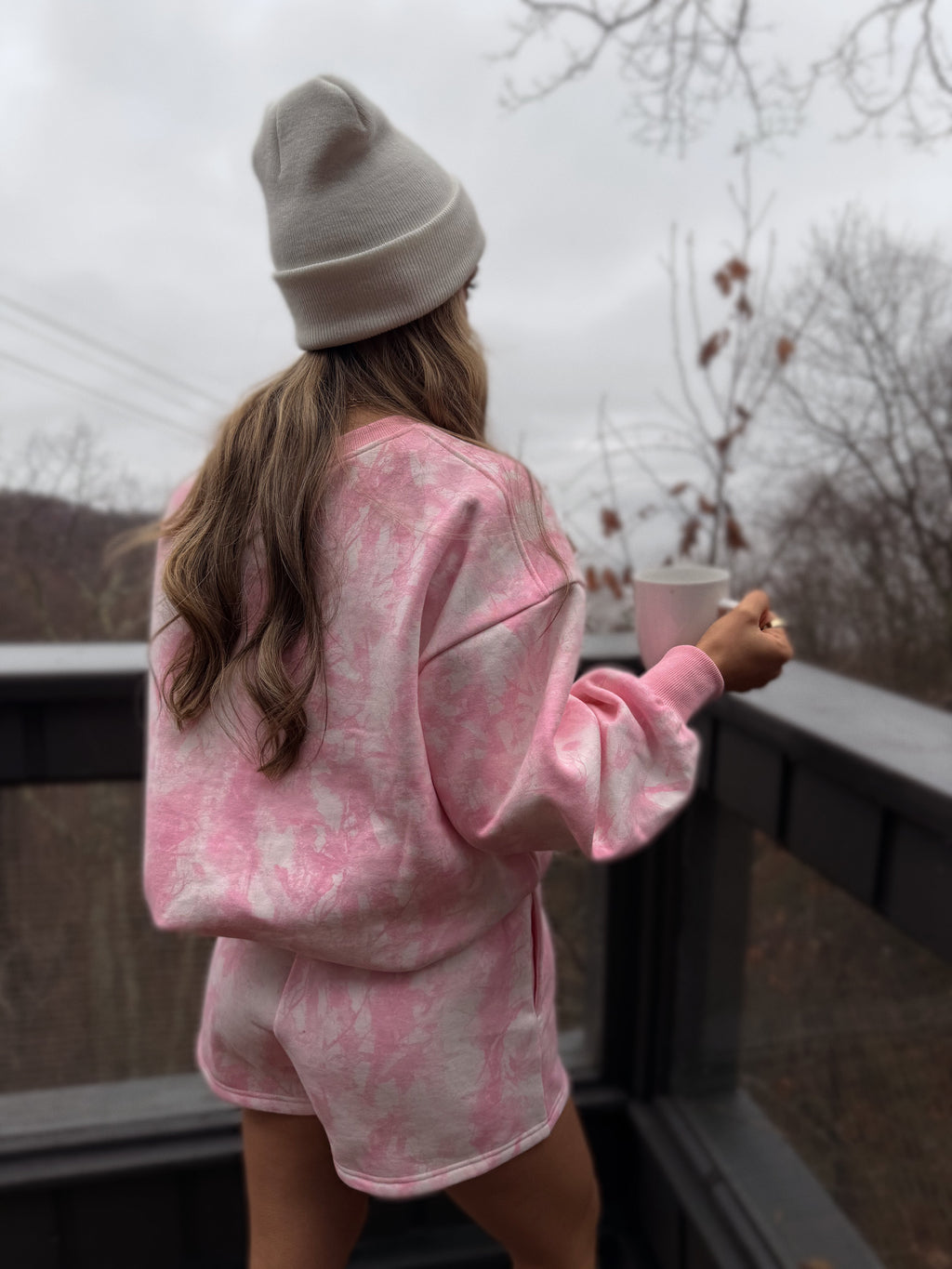 Aspen Pines Pink Camo Crewneck