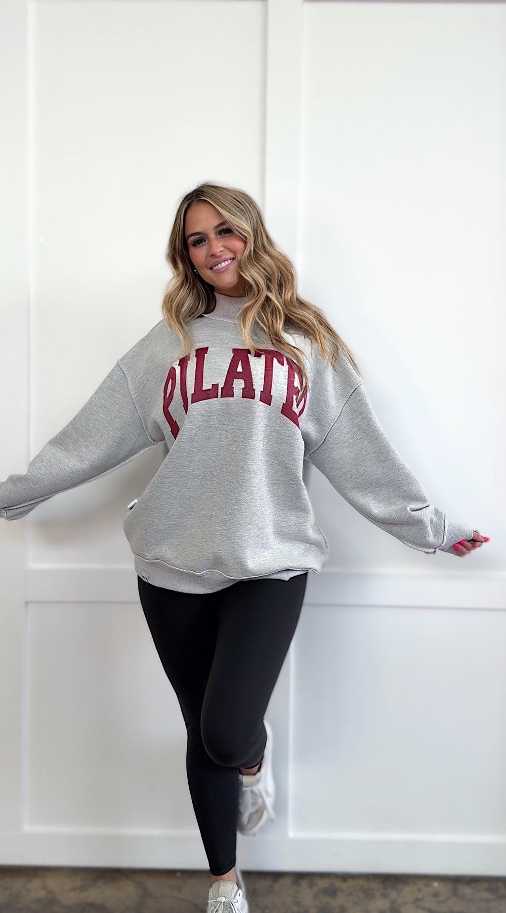 Tilly Pilates/Gym Reversible Oversized Mockneck Crew