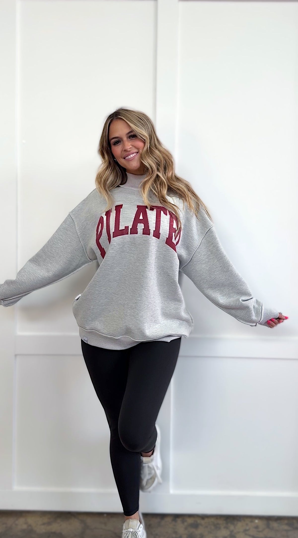 Tilly Pilates/Gym Reversible Oversized Mockneck Crew
