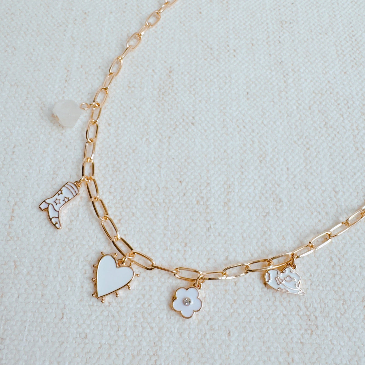 Yee-haw Heart Multi Charm Necklace