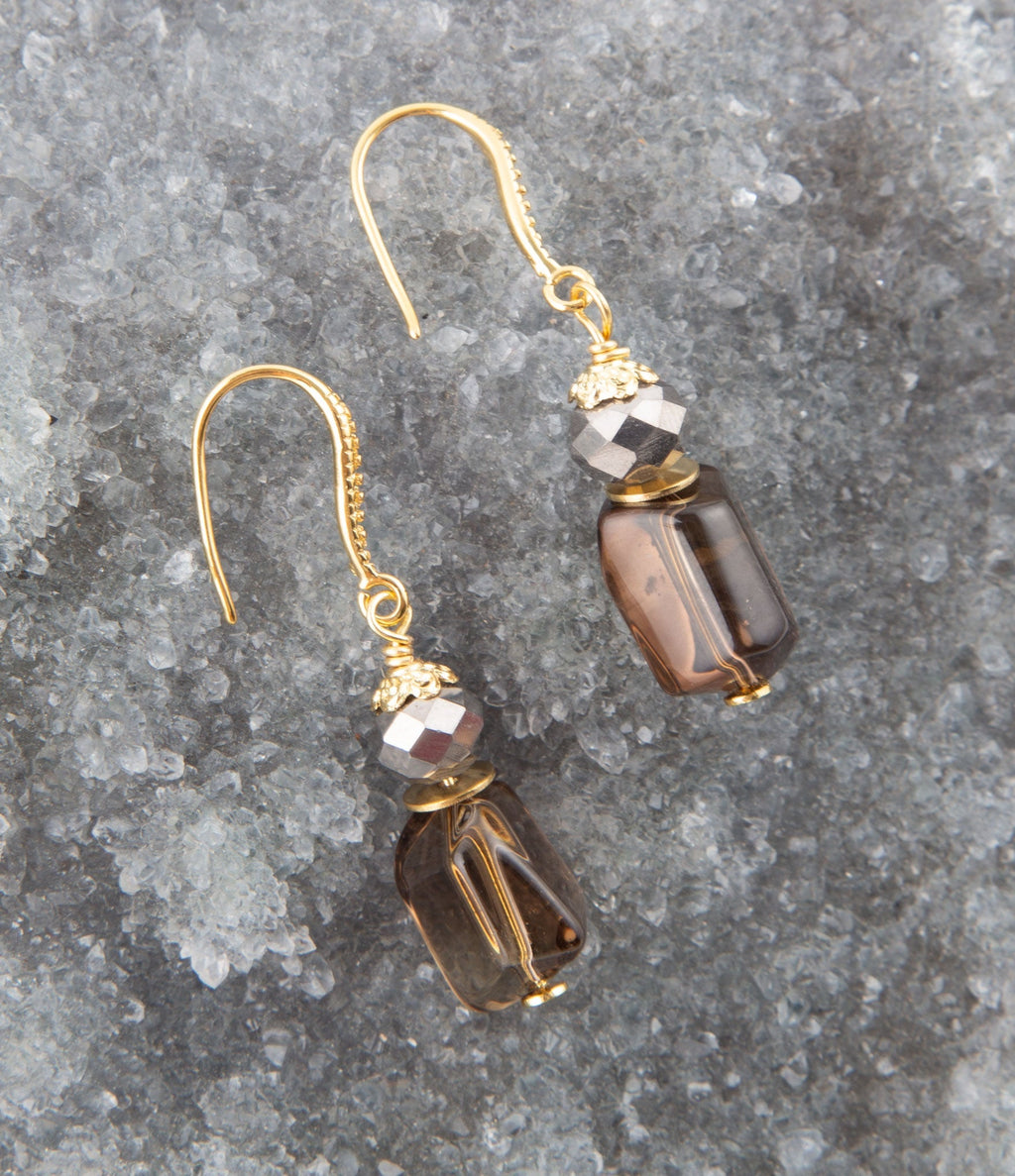 Baron Smoky Quartz Drop Earrings