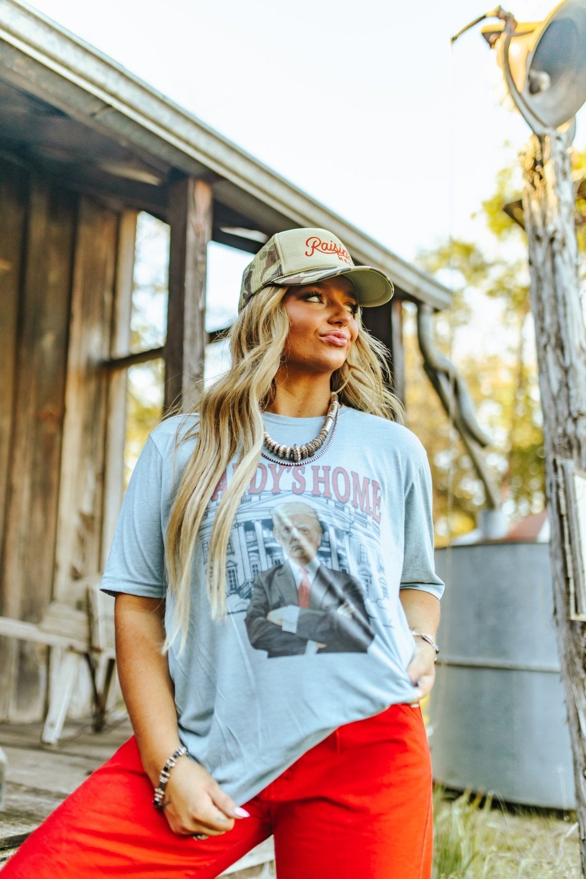 Blue Daddy's Home Trump Graphic Tee